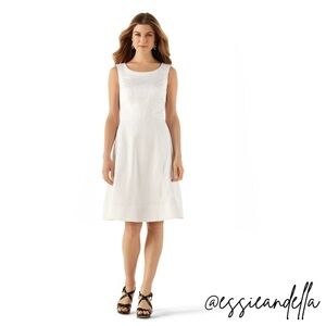 White House Black Market White Midi Dress